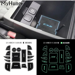 Non-Slip Luminous Interior Door Pad Cup Mat Auto Accessories Fit For Mazda CX-5 CX5  2013 2014 2015 2016 16Pcs Per Set