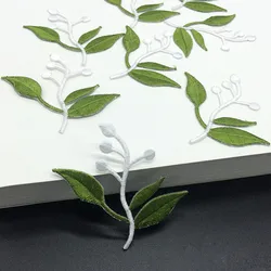 10PCS Leaves Rattan and Branches Embroidery Patches for Housing Clothes Sticker for Shoes Bags DIY Accessories Iron On Patch