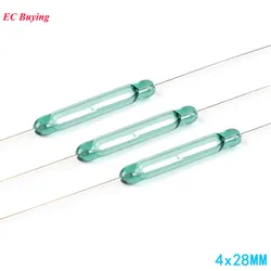 10pcs/lot 4x28MM Reed Switch Sensor Normally Open DIY Magnetic Reed Switches Electronic NO 4*28mm