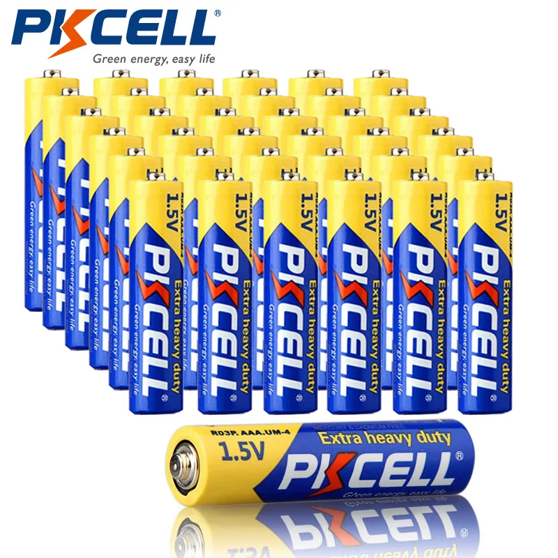 30X PKCELL 1.5V Battery AAA Temperature Measurement Meter battery Carbon Zinc Single Use Battery Carbon Dry Battery 3A Bateries