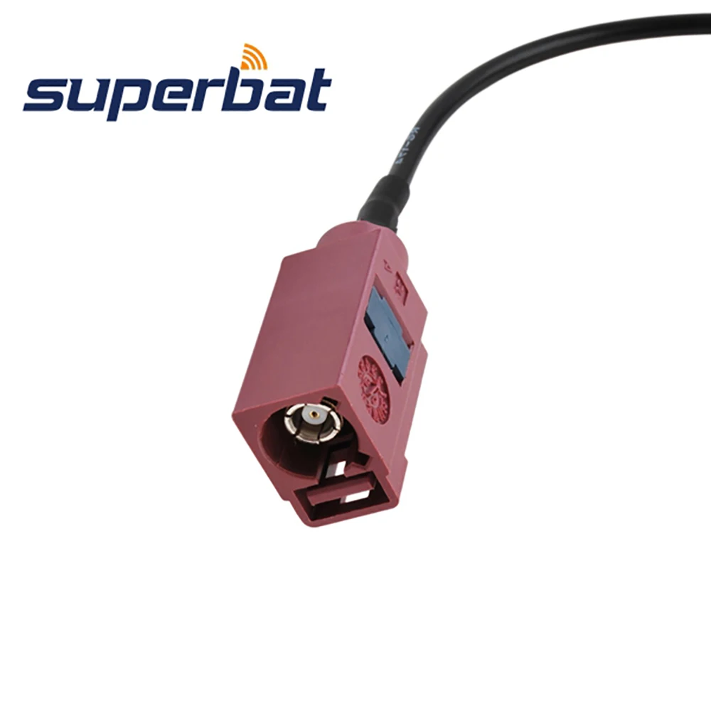 Superbat Fakra "D" Straight Female to Straight Male Pigtail Cable for RG174 10.5m