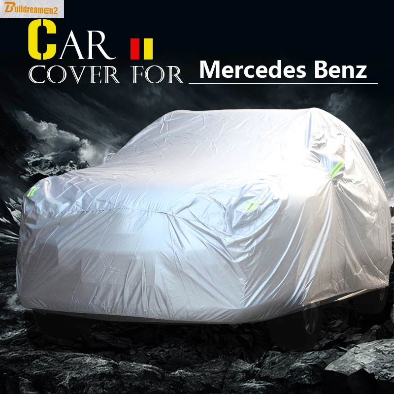 Buildreamen2 Car Cover Sun Rain Snow Resistant Cover Waterproof For Mercedes Benz CLK Class CLK200 CLK220 CLK280 CLK320 CLK350