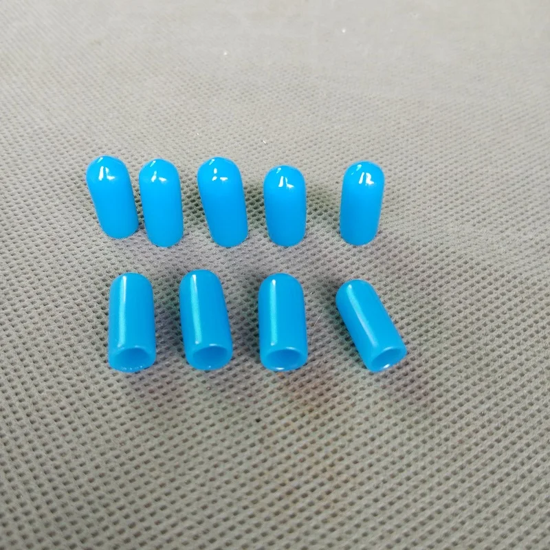 50pcs/lot 6mm blue End caps PVC Plastic Cable wire thread waterproof cover vinyl End caps  steel pole tube pipe protecting