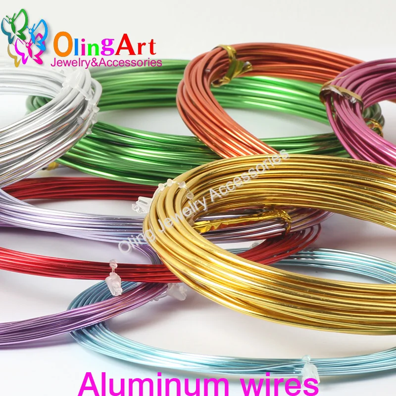 OlingArt 5M Roll 3.0mm Aluminum Wire soft DIY Craft Versatile Painted Metal Earrings Choker Necklace Jewelry Making