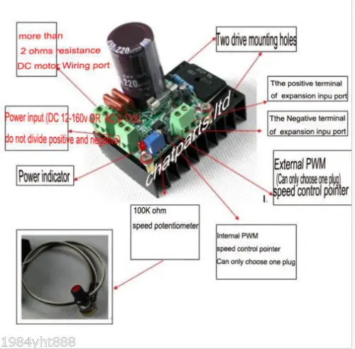 new12V 24V 48V 110V DC Motor Speed Driver Controller PWM MACH3 Spindle Governo
