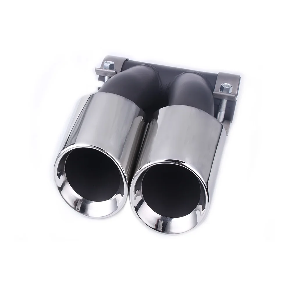 RASTP-Chrome Stainless Steel Exhaust Pipe Tail Muffler Tip Fit for 2015 Porsche 718 Cayman Car Exhaust Modification RS-CR2028