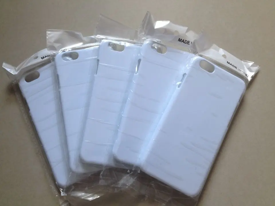 Wholesale Price!  For iPhone6 6s plus sublimation 3d case for iphone 6 6s plus 3d white blank cover 600pcs/Lot