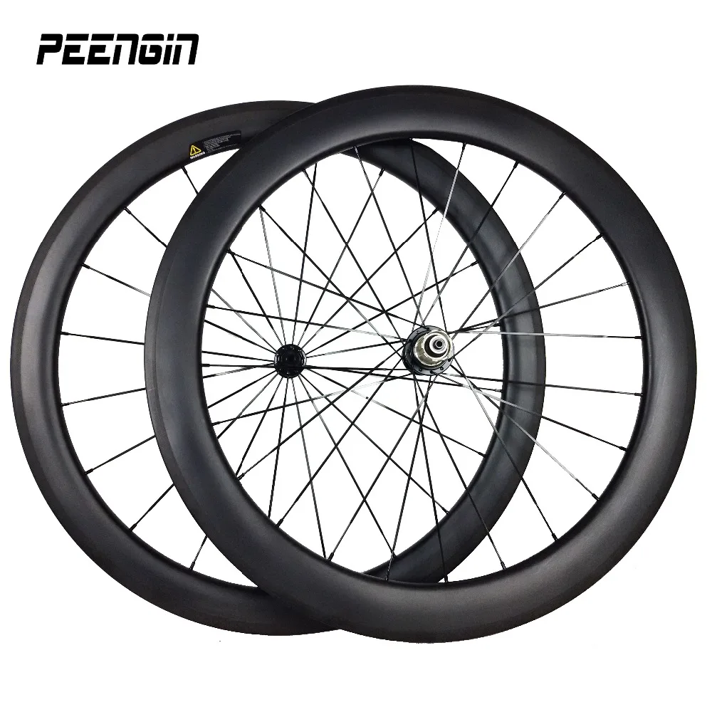 Hot Sell No Brands/Decals 25mm Width 50mm+60mm Clincher Carbon Bicycle Wheel Road/Racing Wheelset With Shimnoloo 8/9/10/11 Speed