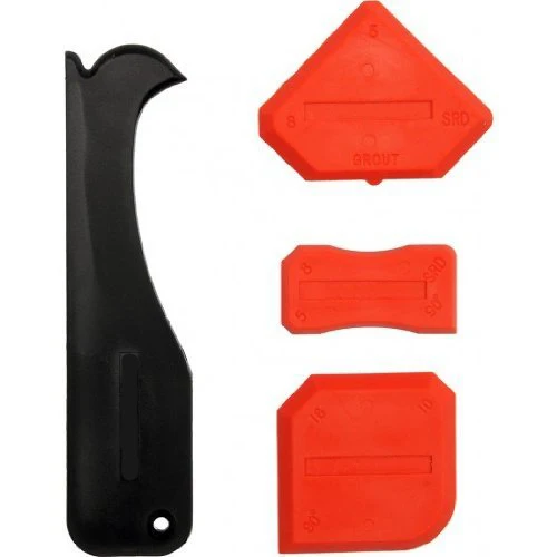 Free Shipping 10sets per Order(40pcs) professional Red Color silicone finishing tool Packed Sealant Scraper Silicone Scraper