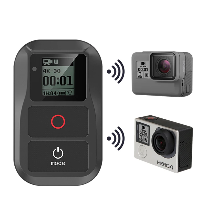 New Smart Remote Control For GoPro Hero 7 6 5 4 Session Accessories +Go Pro LCD Display BacPac Screen For GoPro 4 3+ 3 Black