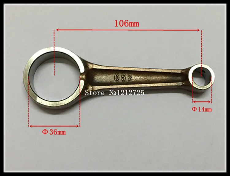 Motorcycle crankshaft connecting rod GN125 EN125 GS125 crankshaft connecting rod Piston pin for 14mm