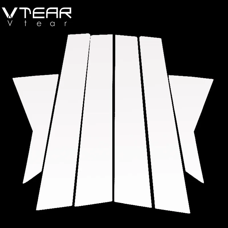 Vtear لكيا ريو 3 ريو 4 ملصق نافذة B C غطاء عمود لامع أسود تقليم المضادة للخدش الخارجي اكسسوارات السيارات التصميم أجزاء