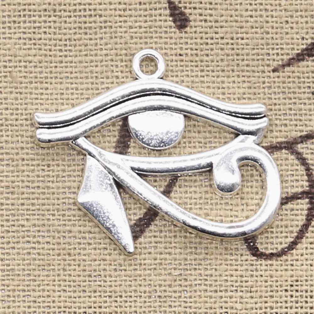 10pcs Charms Ancient Egypt Eye Of Horus 33x27mm Antique Bronze Silver Color Plated Pendants Making DIY Handmade Tibetan Jewelry