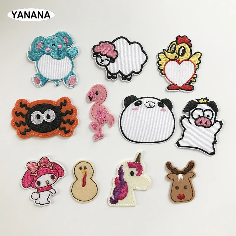 cute animal Elephant Unicorn Flamingo costume patch DIY Clothing Iron on sticker