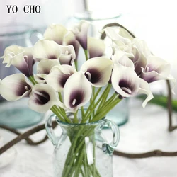 YO CHO  Artificial Flower for Home Decoration   Latex Calla Lily   Wedding   Bridal Bouquet  Valentine's Day  Party Supply  Gift