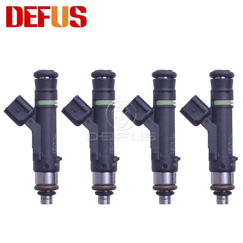 

DEFUS 4pcs OE 0280158174 Bico Nozzle Fuel Injector For F-150 Lincoln Navigator 5.4L V8 09-14 FJ1003 9L3Z9F593B 0 280 158 174 New