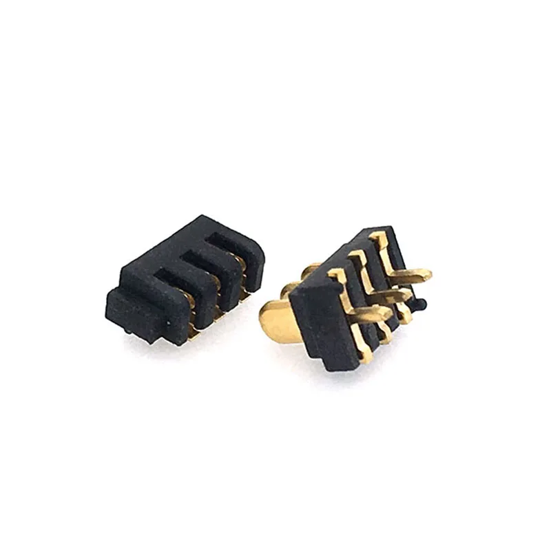 2pcs 3PIN micro Inner battery connector contact pitch 2.0mm 180 degree bend foot male and female plug