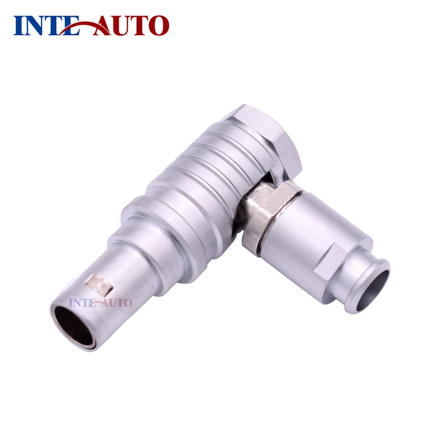 

IP50 Elbow Right Angle Male Connector Plug, 2B Series M15 Size THG.2B with Sleeve, Solder Contacts