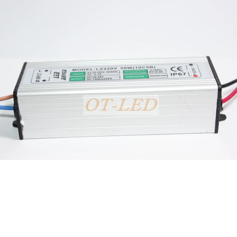 50w led driver for 50w led grow chip , IP67 waterproof , DC20-36V ,DC1500MA , constanct current power supply
