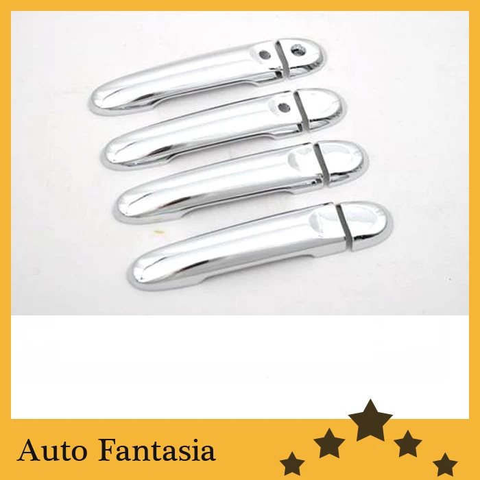 

Flexible chrome trim Chrome Door Handle Cover with Keyless Access for Nissan March Micra K13 10-13-Free Shipping