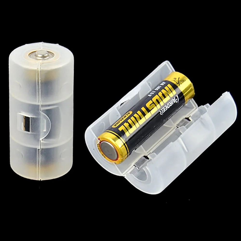4 sztuk/zestaw bateria ogniwowa Adapter etui na uchwyt konwerter przełącznik AA na D baterie Adapter AA na C opakowanie na baterie AAA na rozmiar AA