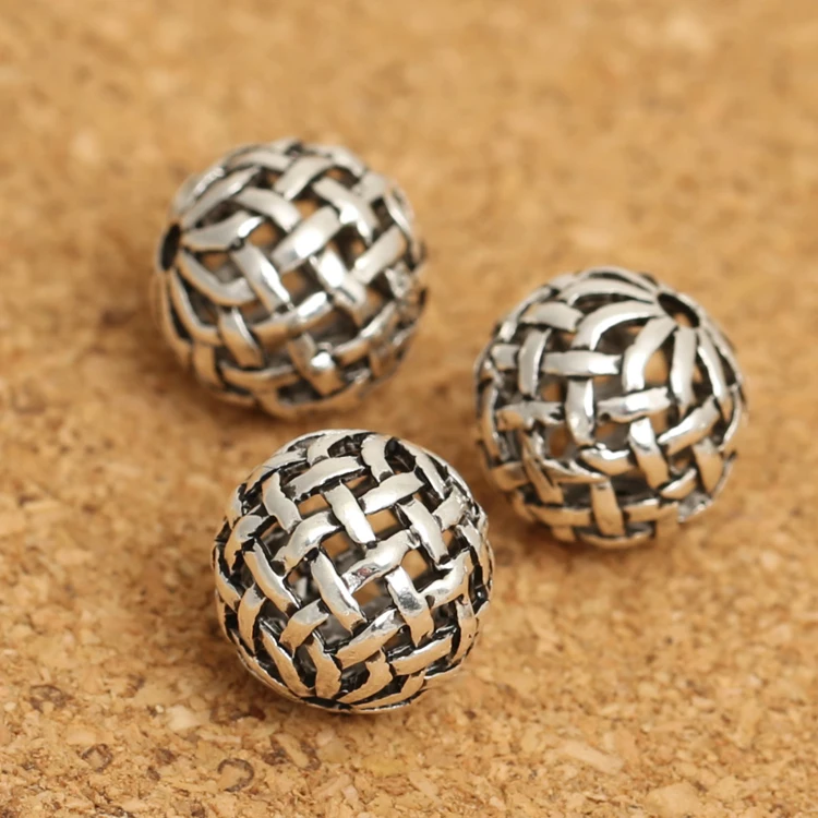1pc Handmade 925 silver Lucky Knot beads tibetan endless knot beads mala\'s beads jewelry accessories