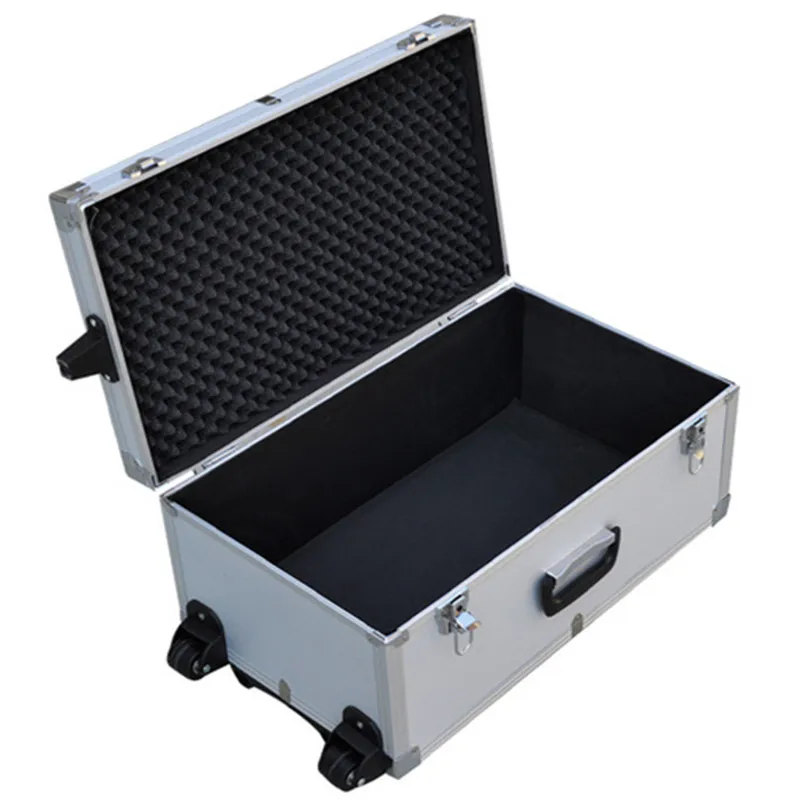 Travel trolley precision instrument toolbox moisture proof, shockproof aluminum alloy ABS suitcase bag storage box luggage bags