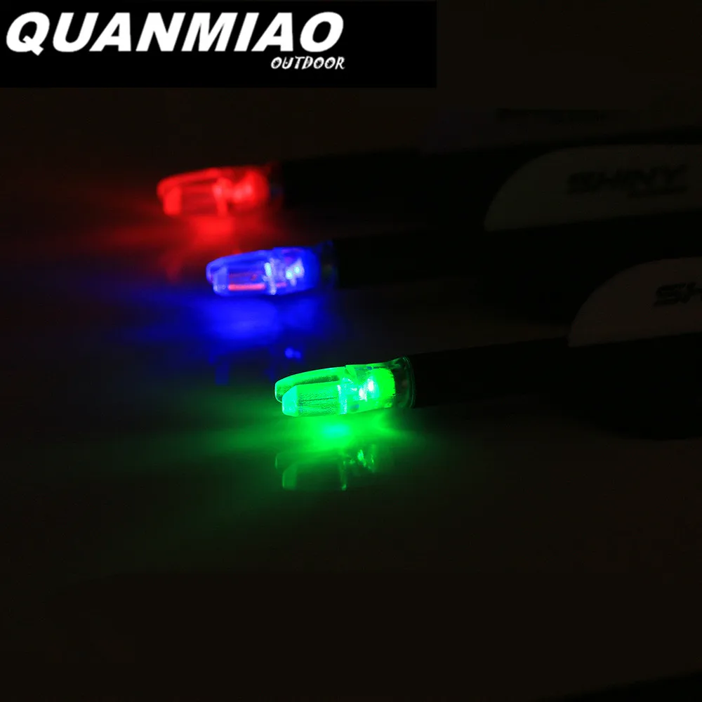 3PCS Compound Bow For ID 6.2mm Arrow Nock Lighted Bowstring Activated 3color LED lighted Archery Hunting Arrows