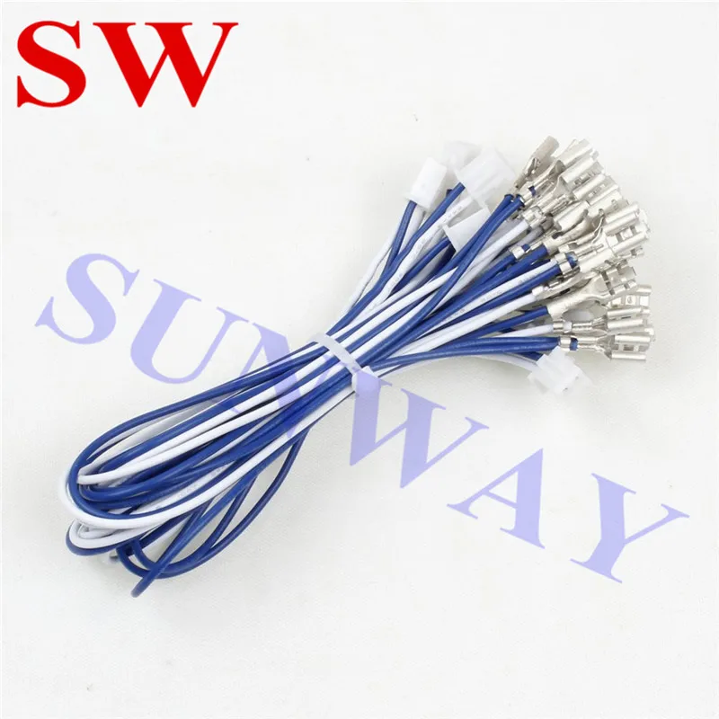 30 pcs/lot Arcade push button 2 pin cable HAPP style SANWA button switch wires for Jamma arcade USB Encoder wiring harness