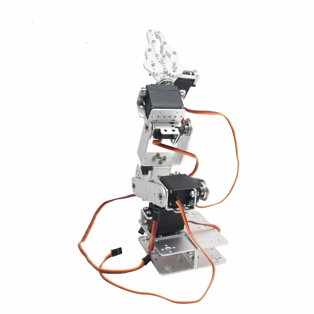 Nieuwe 6 Dof Mechanische Arm Robot Servo Beugel Manipulator Robot Onderwijs Platform Base Klem Robotic Poot Rechthoek Chassis