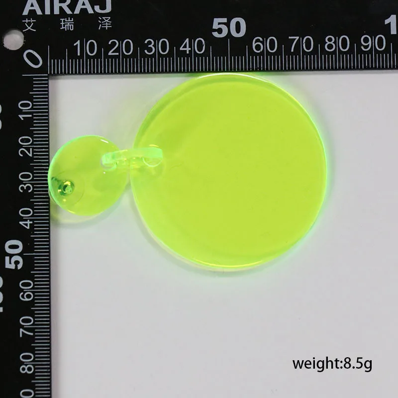 FishSheep Rock Punk Big Geometric Fluorescent Acrylic Round Drop Earrings For Girl Neon Color Fashion Party Earring Jewelry Gift