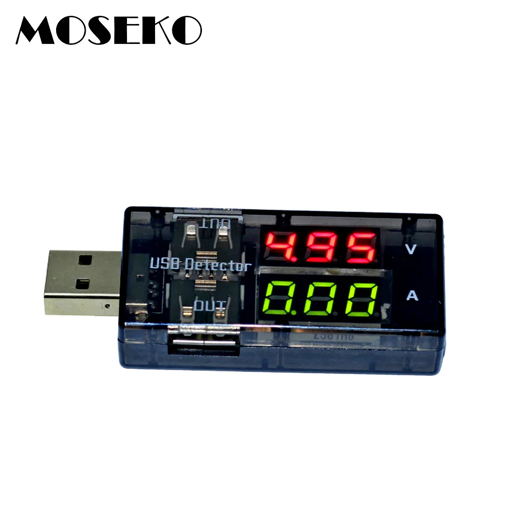 MOSEKO Digital USB Voltage Current Capacity Detector Power Bank Battery Doctor Charge Tester Detection Volt Meter Monitr