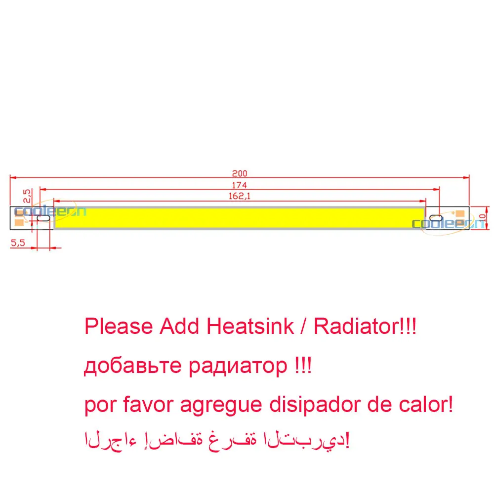 Remote Control LED Bar Light Dimmable COB LED Lamp 200mm COB Strip with Dimmer 12V 220V 10V LED Lighting for DIY Decor Car Bulbs