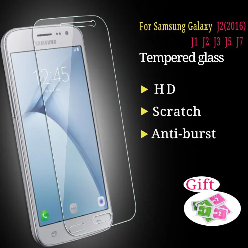 

0.3mm 9H Tempered Glass For Samsung Galaxy J2 J3 J5 2015 2016 Explosion Proof Anti Shatter Glass Screen Protector Film