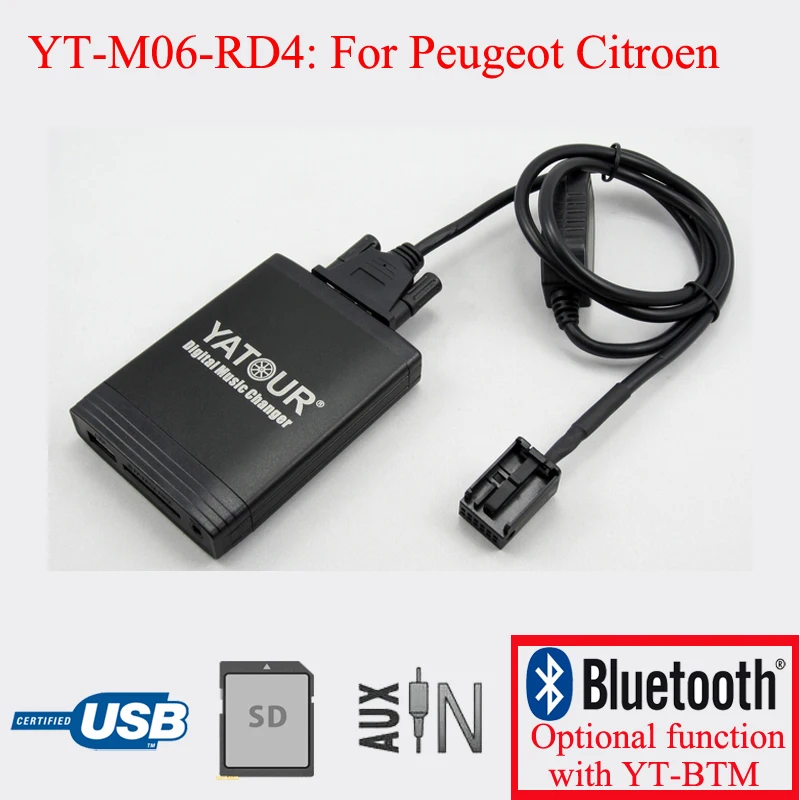 Yatour Car audio MP3 adapter for Peugeot 207 307 308 407 607 807 1007 3008 5008