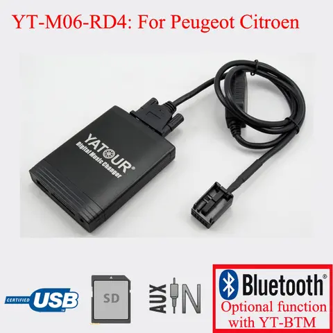 스즈키 헤드 유닛 라디오용 Yatour USB MP3 어댑터 디지털 음악 체인저 (모델 PACR01~PACR07) 17 Yatour-자동차 오디오 MP3 어댑터, 푸조 207 307 308 407 607 807 1007 3008 5008