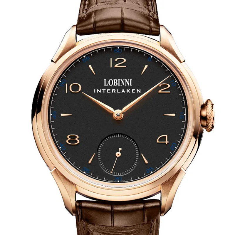 New Switzerland Luxury Brand LOBINNI Japan Mechanical Hand Wind Movement Men's Watches Sapphire Waterproof Sub-dial Clock L16010