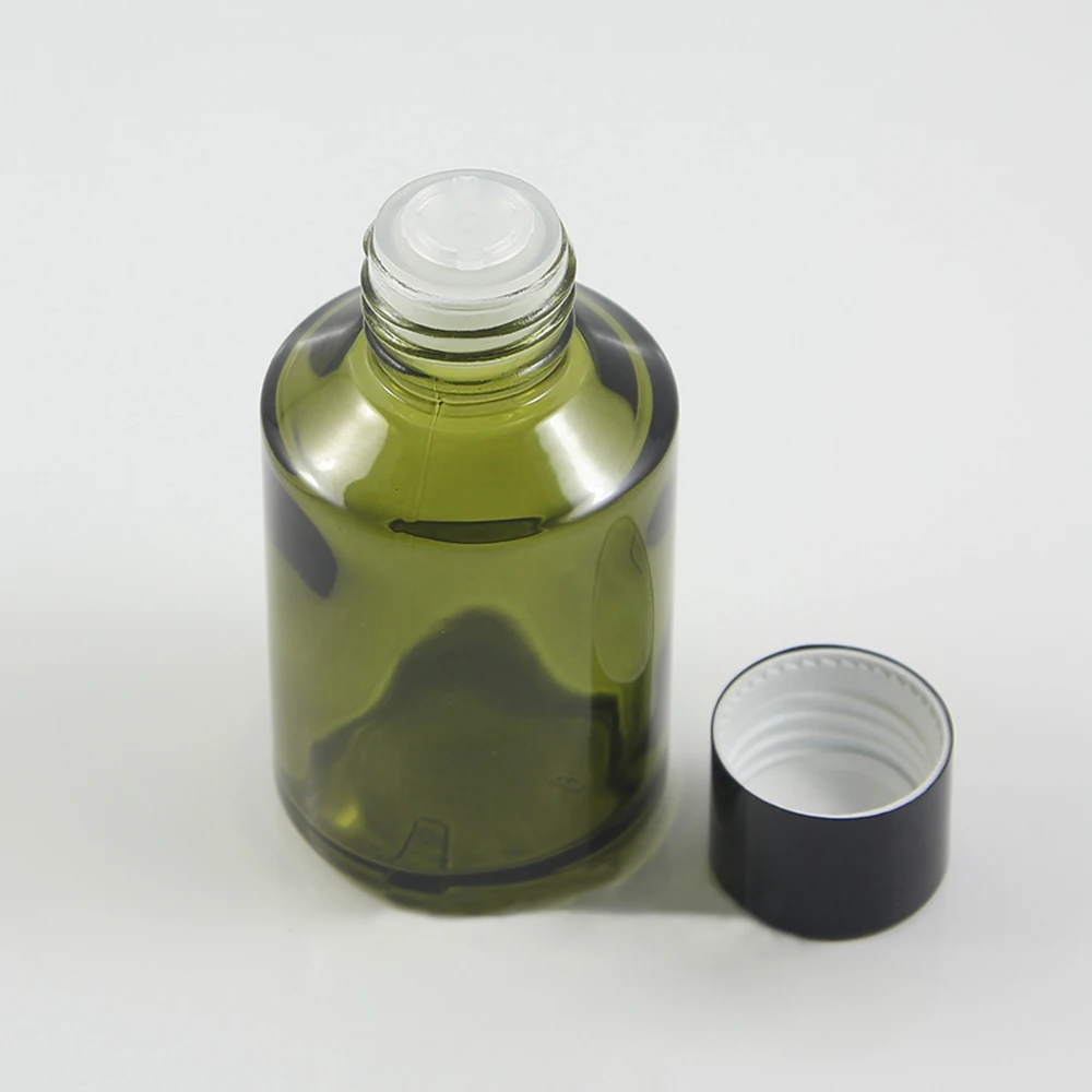 

wholesales 50pcs 60ml green round dropper bottle with screw cap, 2 ounce essentical oil bottle, green 2 oz glass dropper bottle