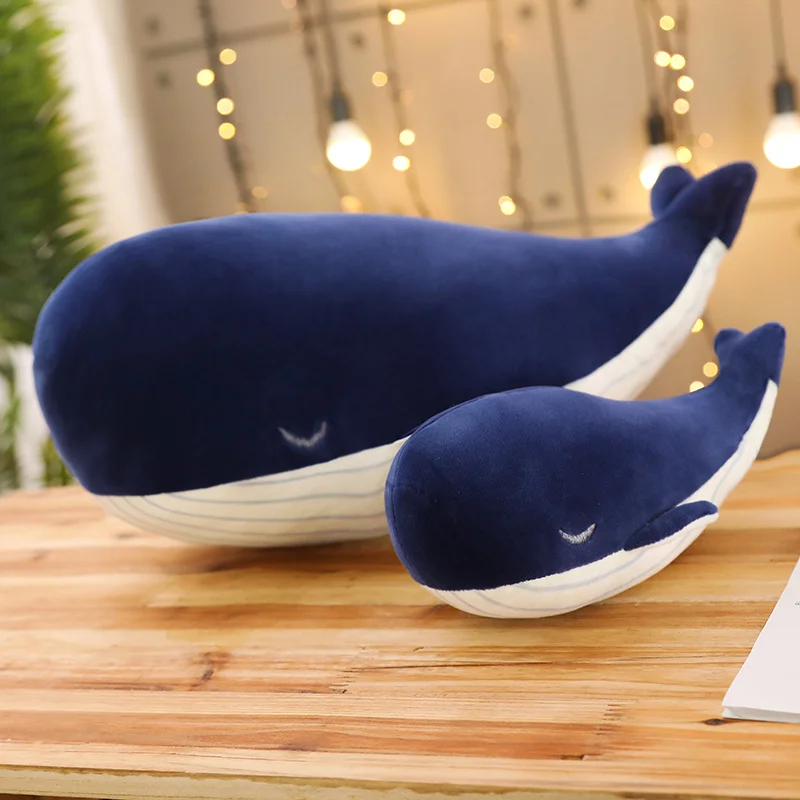 

25/45/65/85cm Kawaii Soft Plush Toy Sea Animal large size Blue Whale Soft Toy Stuffed Animal Baby Children'S Birthday Gift