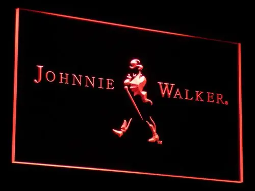 a082 Johnnie Walker Whiskey Wine Bar LED Neon Light Signs with On/Off Switch 20+ Colors 5 Sizes to choose