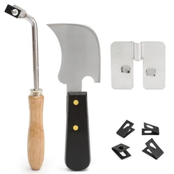 Kit de ferramentas para instalação de piso em aço inoxidável, kit de acessórios para solda de vinil, 7 peças