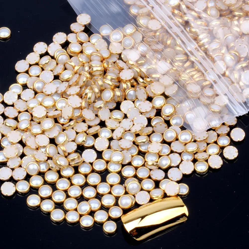 Perles demi-rondes en métal pour décoration des ongles, nombreuses couleurs, biscuits à faire soi-même, nail art, beauté, paillettes, 4mm, 5mm, 6mm,