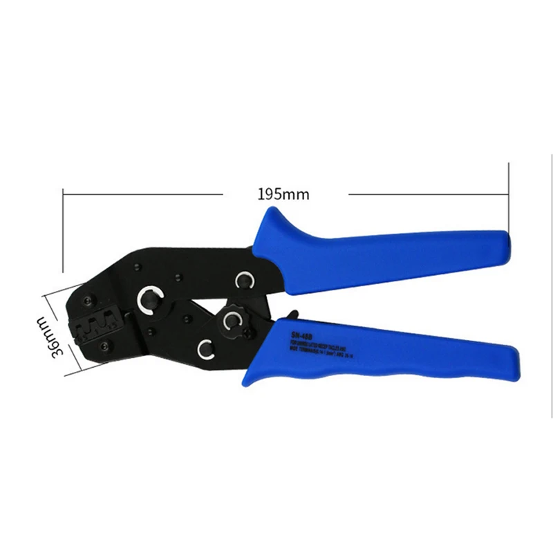 Crimping Pliers 2.8/3.96/4.8/5.08/6.3 mm Cables Crimping Pliers Tool for non-Insulated Terminal Crimper 26-16 AWG self-adjust