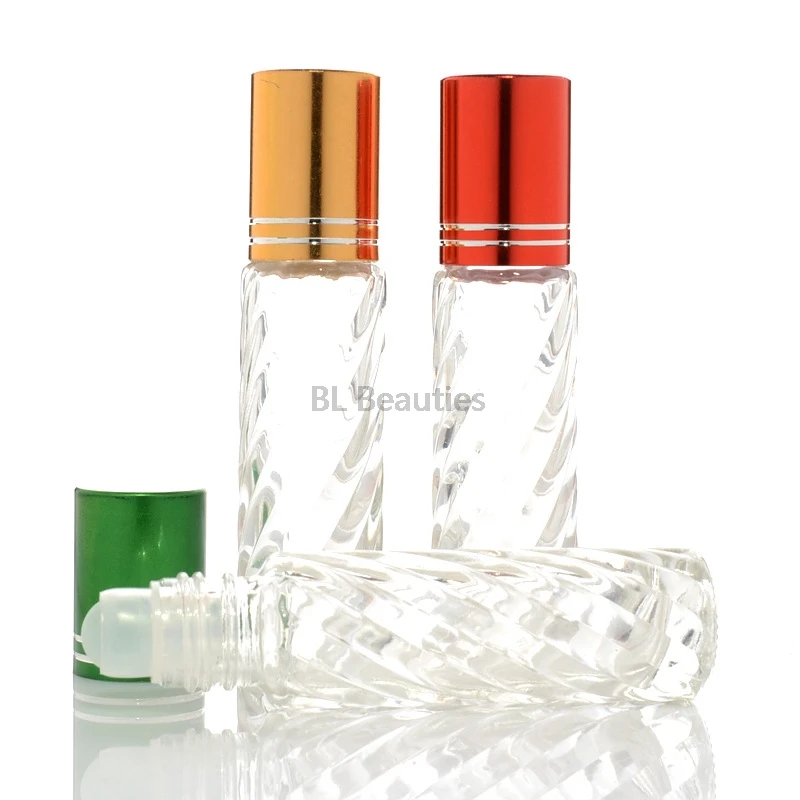 

Clear Glass Essential Oil Roller Bottles with Glass Roller Balls Aromatherapy Perfumes Lip Balms Roll On Bottles 10ml