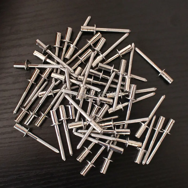 50 pezzi M4.8x11mm Rivetti con estremità chiusa Rivetti con rivetti cavi in acciaio inossidabile 304 Rivetti