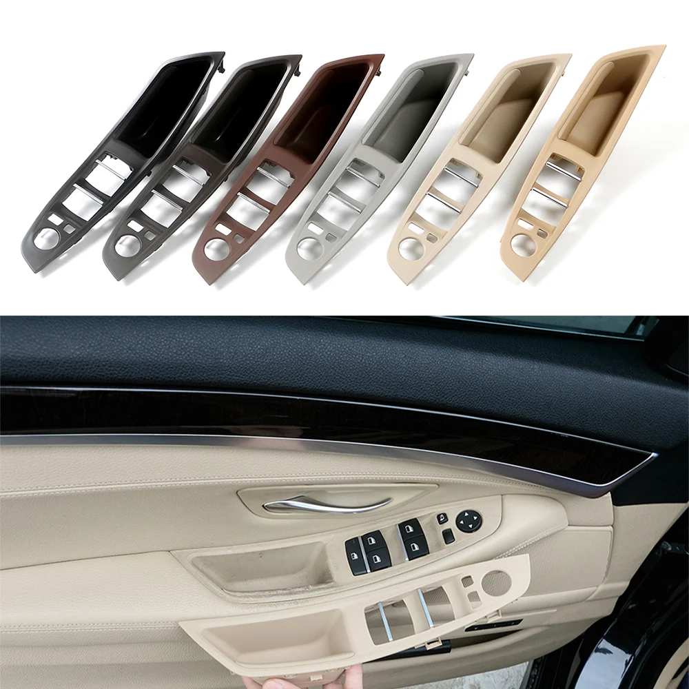 Original Left Hand Drive LHD For BMW 5 series F10 F11 Gray Beige Black Car Interior Inner Door Handle Panel Pull Trim Cover