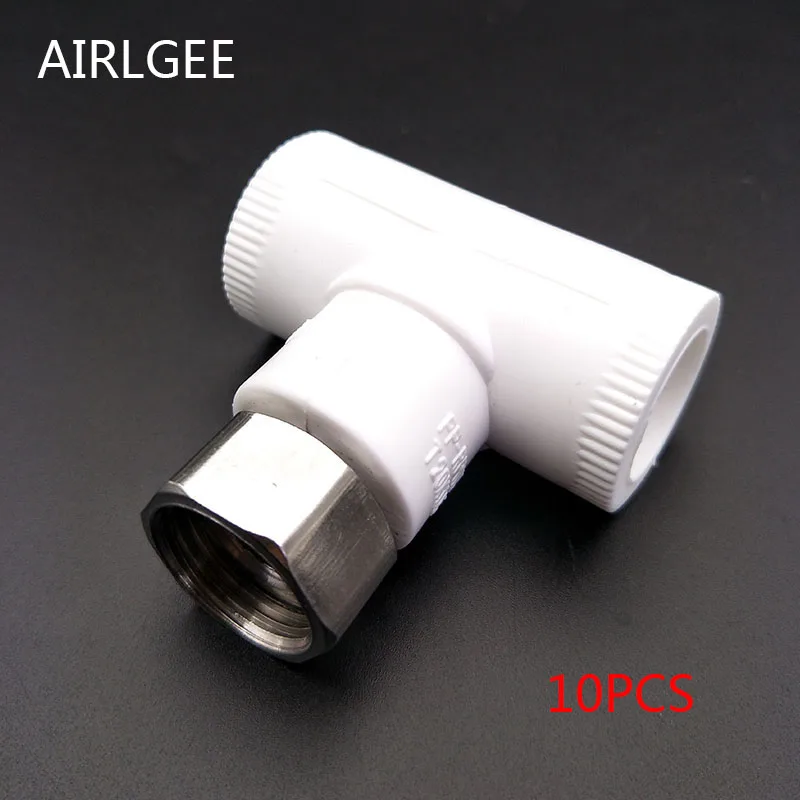 

10pcs PPR 20mm to 1/2PT Thread Water Pipe Tube Hose 3-Way T Fitting Connector