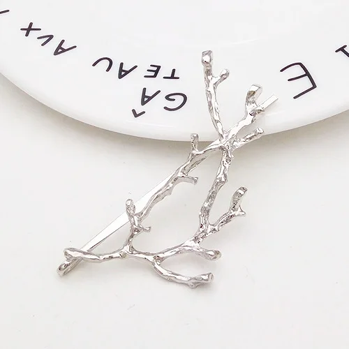 Creative Personality Metal Antler Twig Alloy Unique Hairpin Wild Fashion Princess Clip Gift Bride Hair Accessories For Women