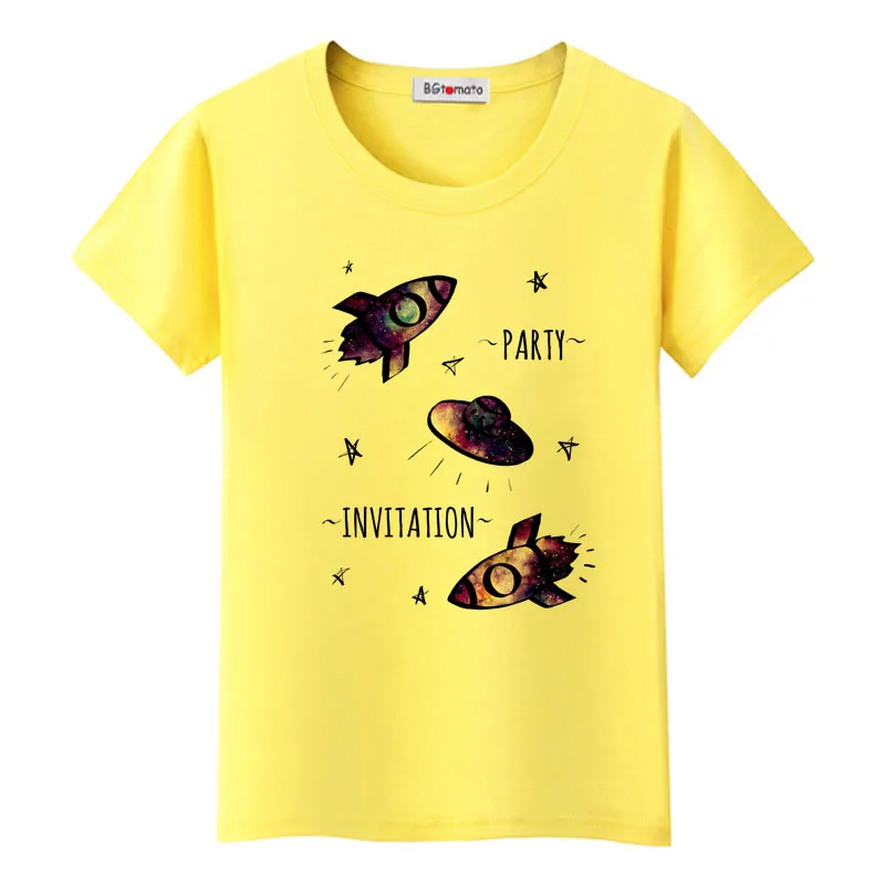 

Spacecraft Tshirt personality streetwear cool Space summer fashion tops Tees original T-shirt funny haut femme modis