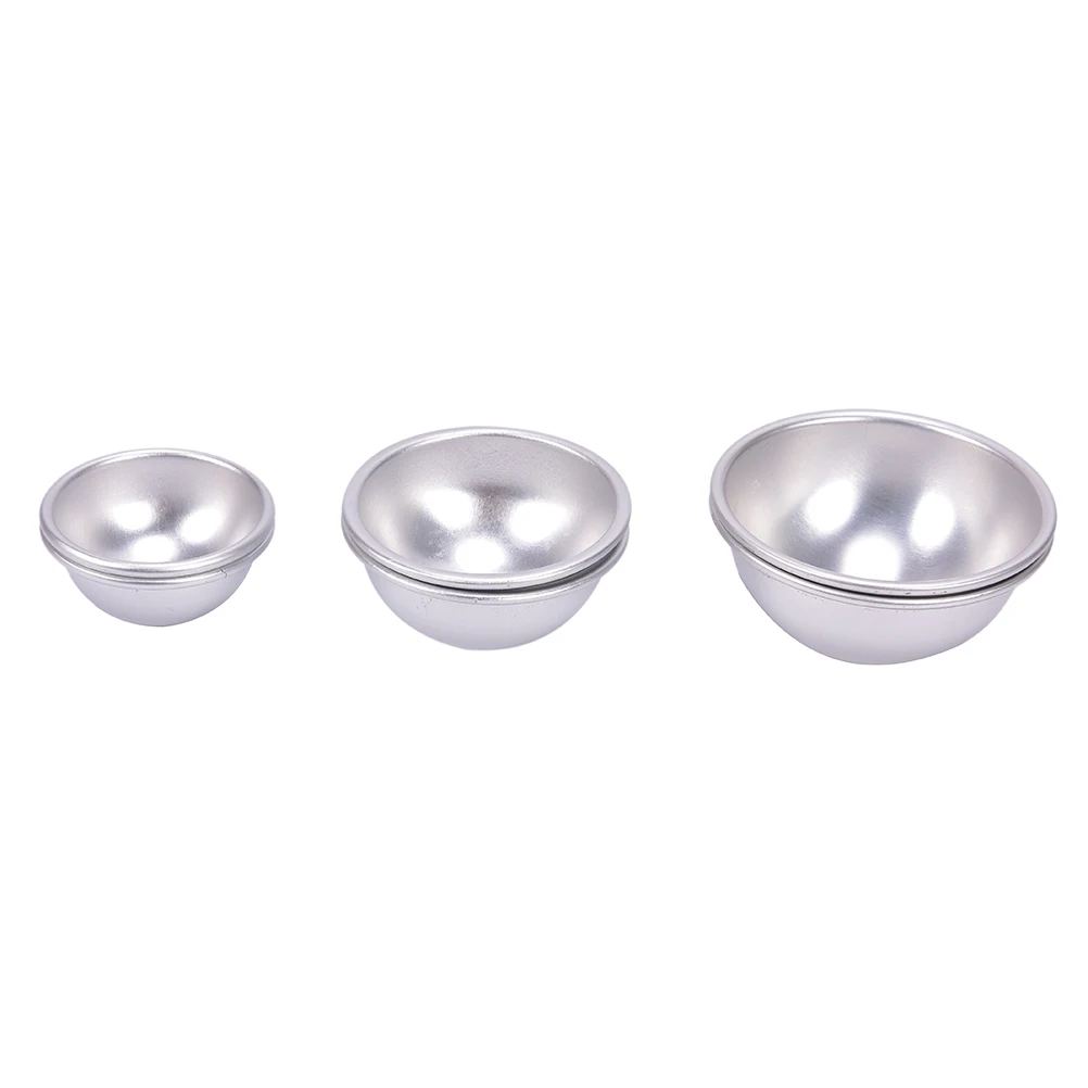 

2Pcs 3D Ball Sphere Shape Bath Bombs Creative Mold Metal Aluminum Alloy Bath Bomb Mold DIY Bathing Tool Accessories